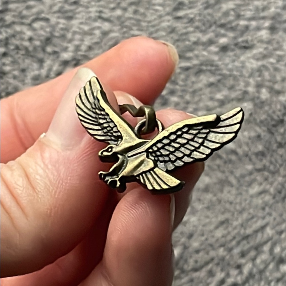 Antique Brass Bird Charm - Picture 3 of 3